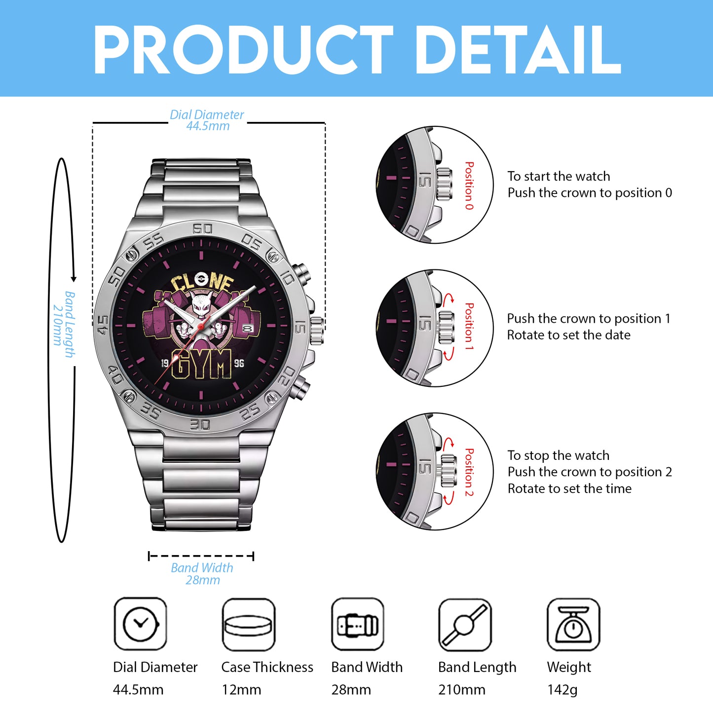 PKM Clone Gym Limited Edition Watch