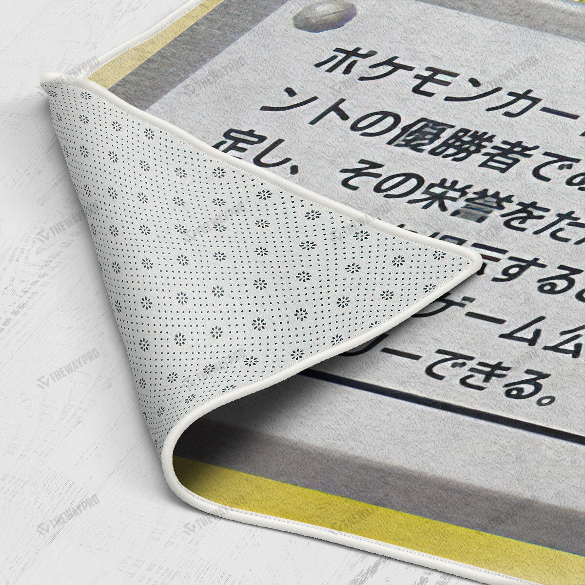 Anime Pkm Pikachu Trophy Card Custom Rug Bl0404228