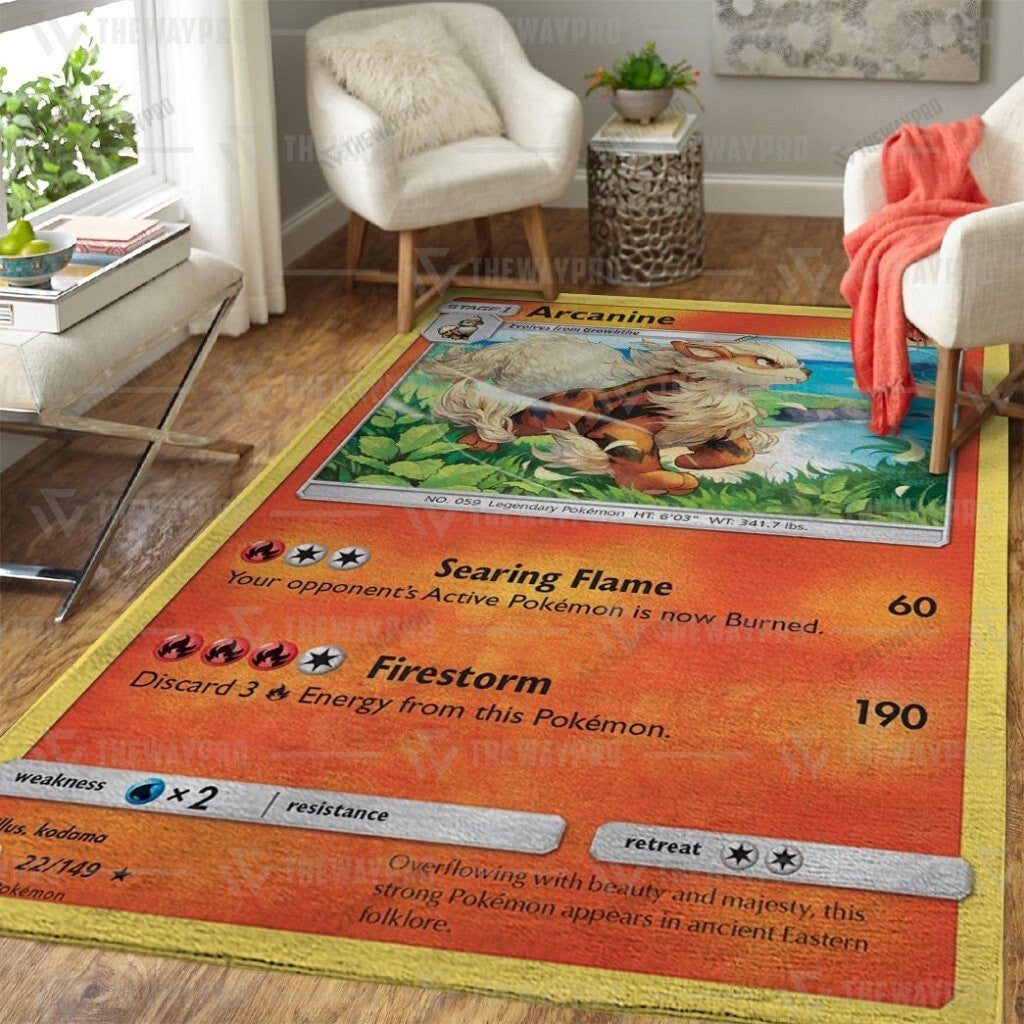 Anime Pkm Arcanine Custom Rug