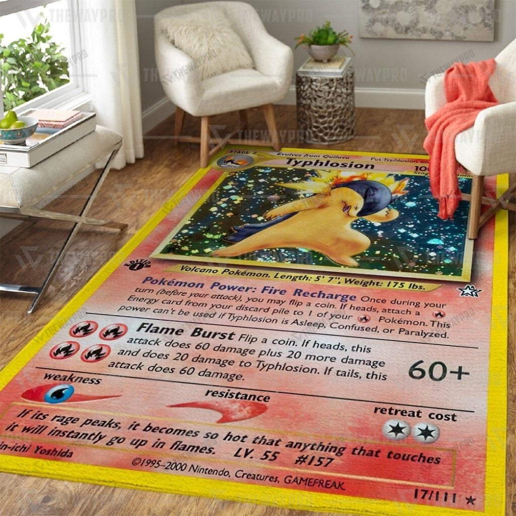 Anime Pkm Typhlosion Custom Rug