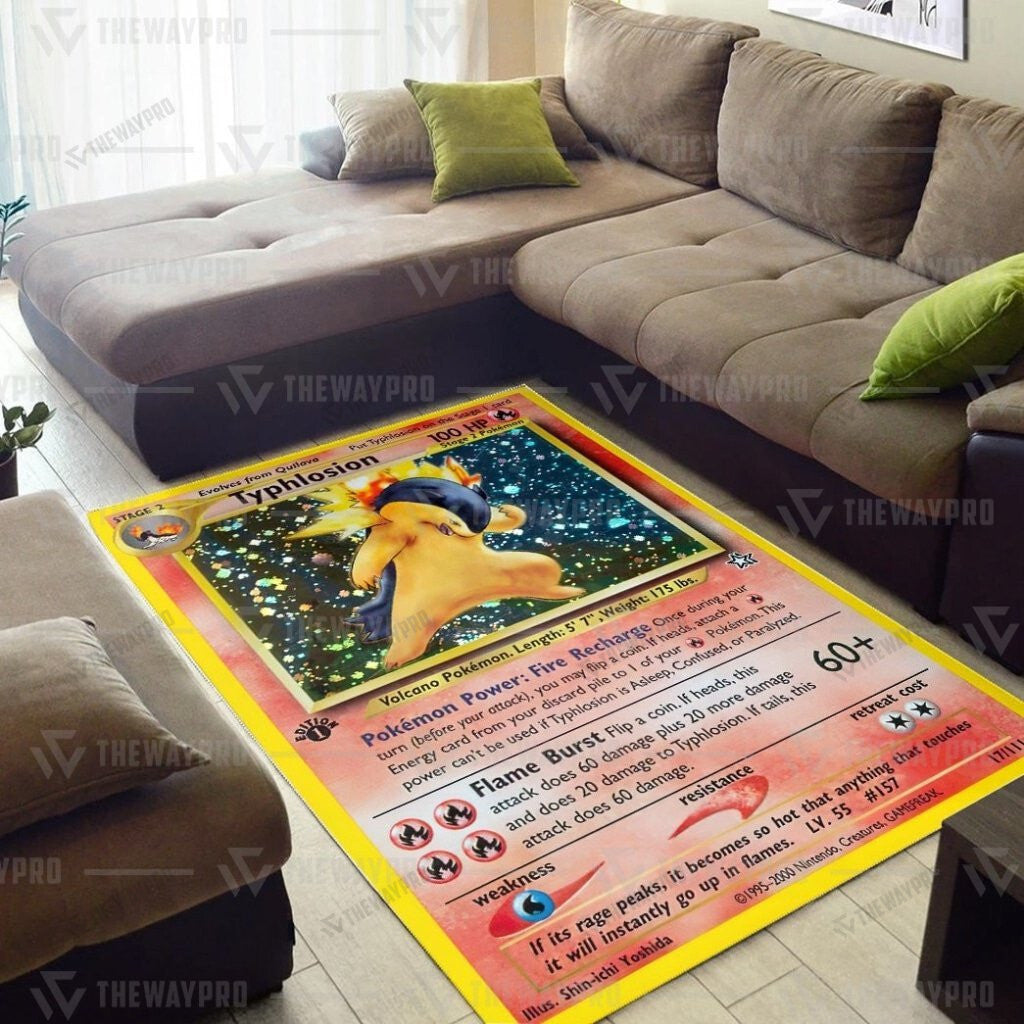 Anime Pkm Typhlosion Custom Rug
