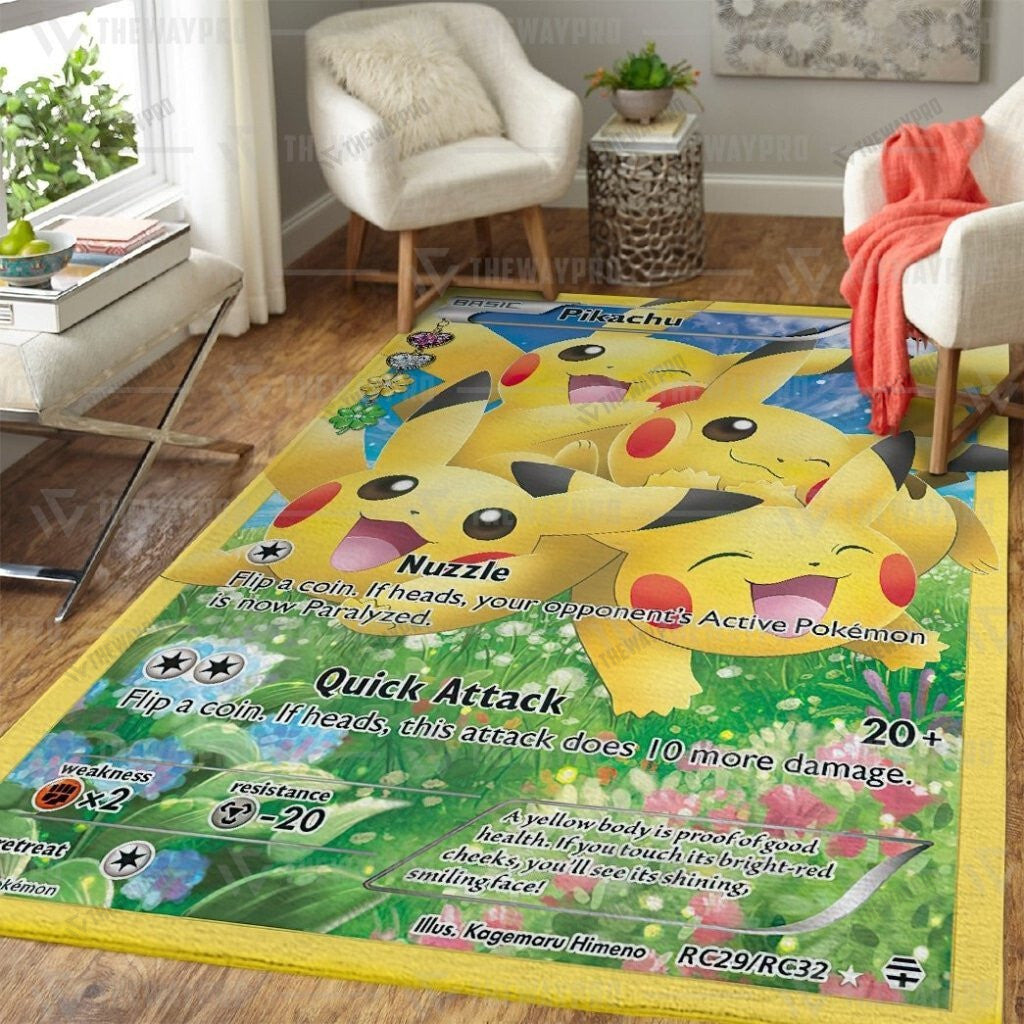 Anime Pkm Pikachu Generations Custom Rug