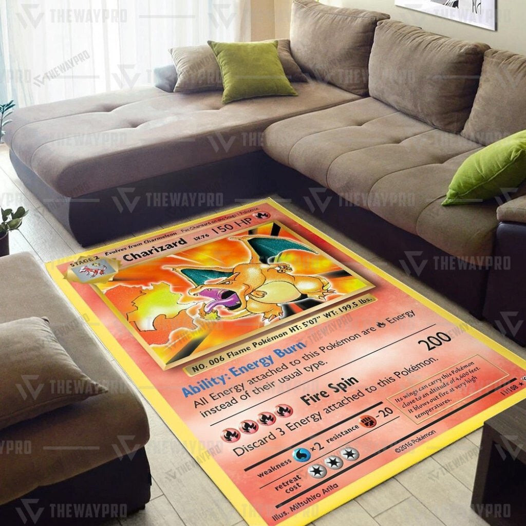 Anime Pkm Charizard Evolutions Custom Rug