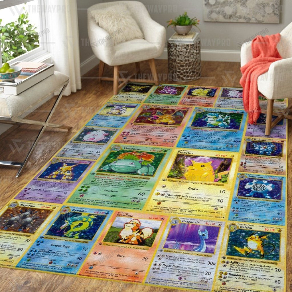 Anime Pkm 1St Edition Cards Custom Rug