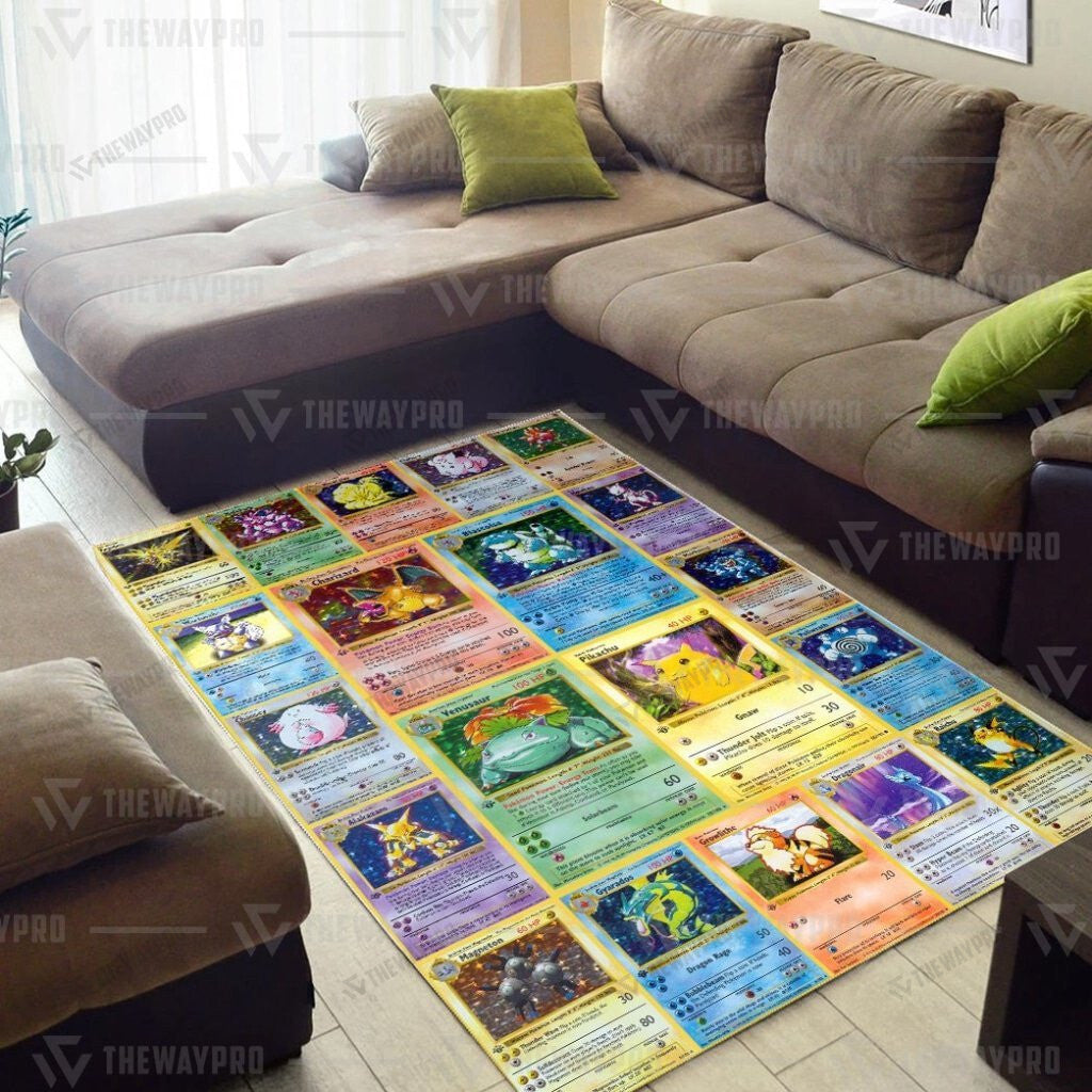 Anime Pkm 1St Edition Cards Custom Rug