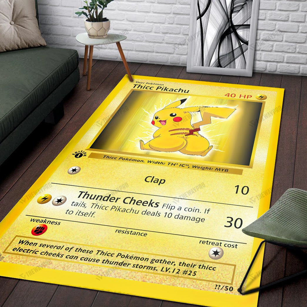 Anime Pkm Thicc Pikachu Custom Rug