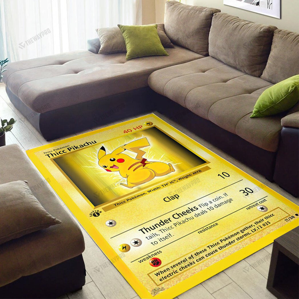 Anime Pkm Thicc Pikachu Custom Rug