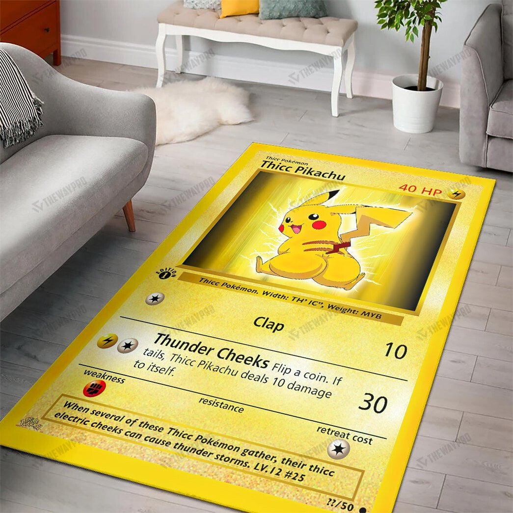 Anime Pkm Thicc Pikachu Custom Rug