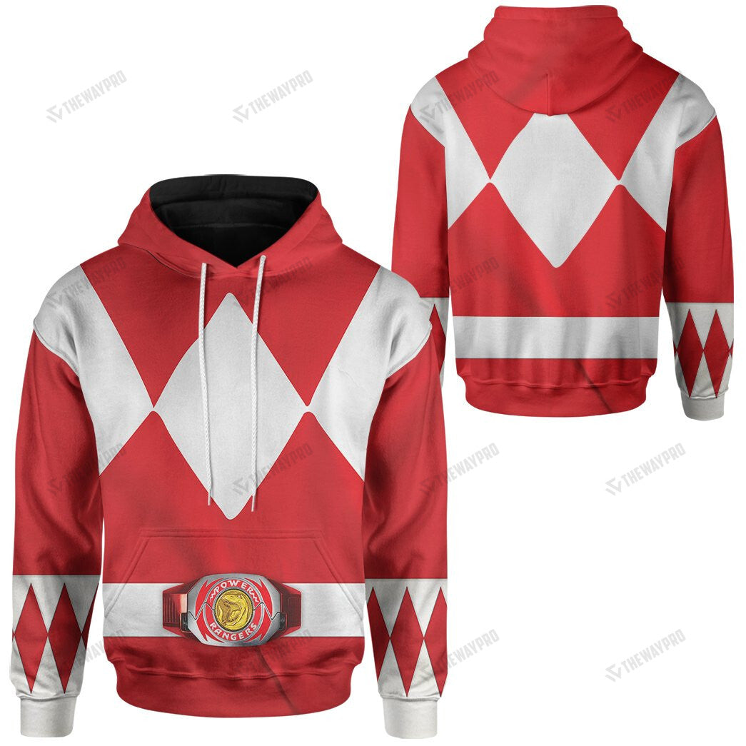 Movie Mighty Morphin Red Power Rangers Custom Hoodie
