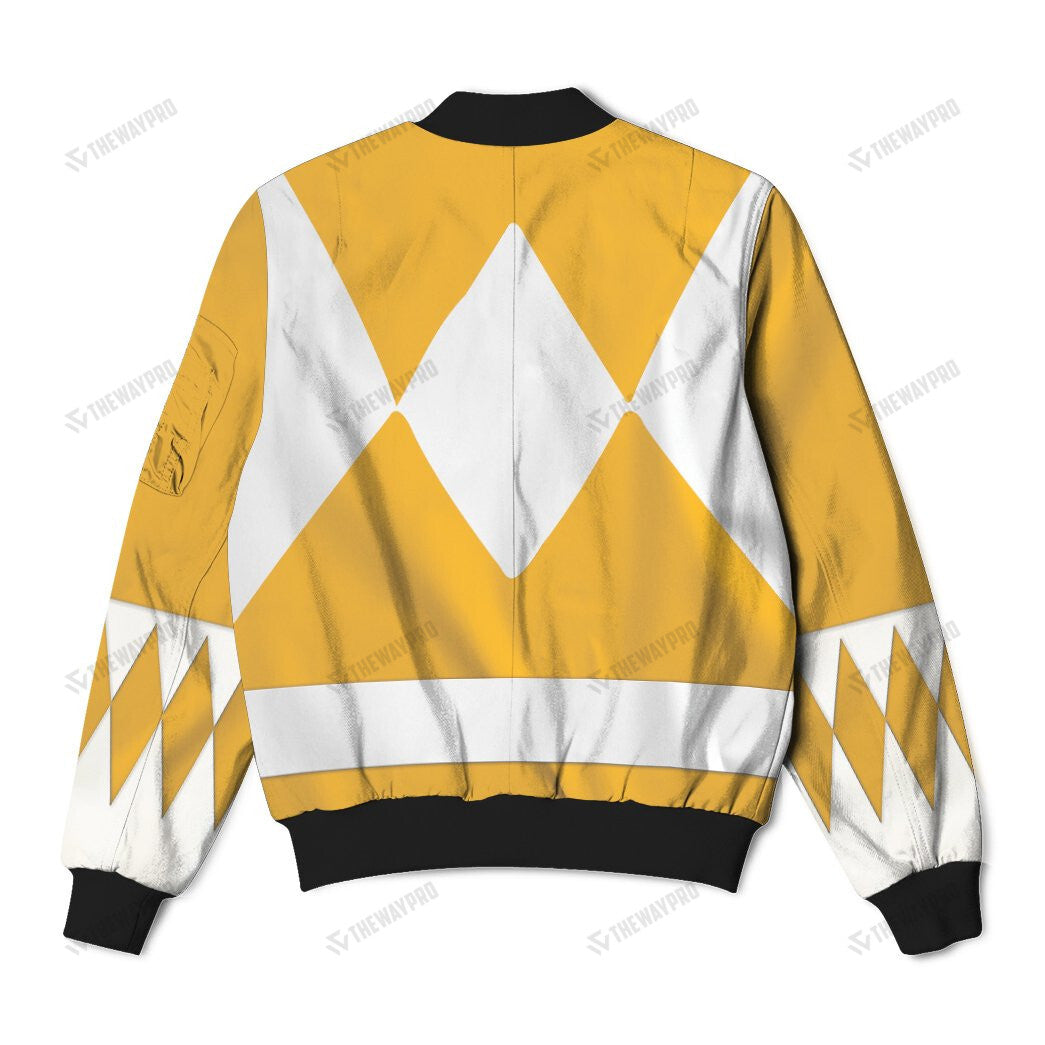 Mighty Morphin Power Rangers Yellow Ranger Custom Bomber Jacket