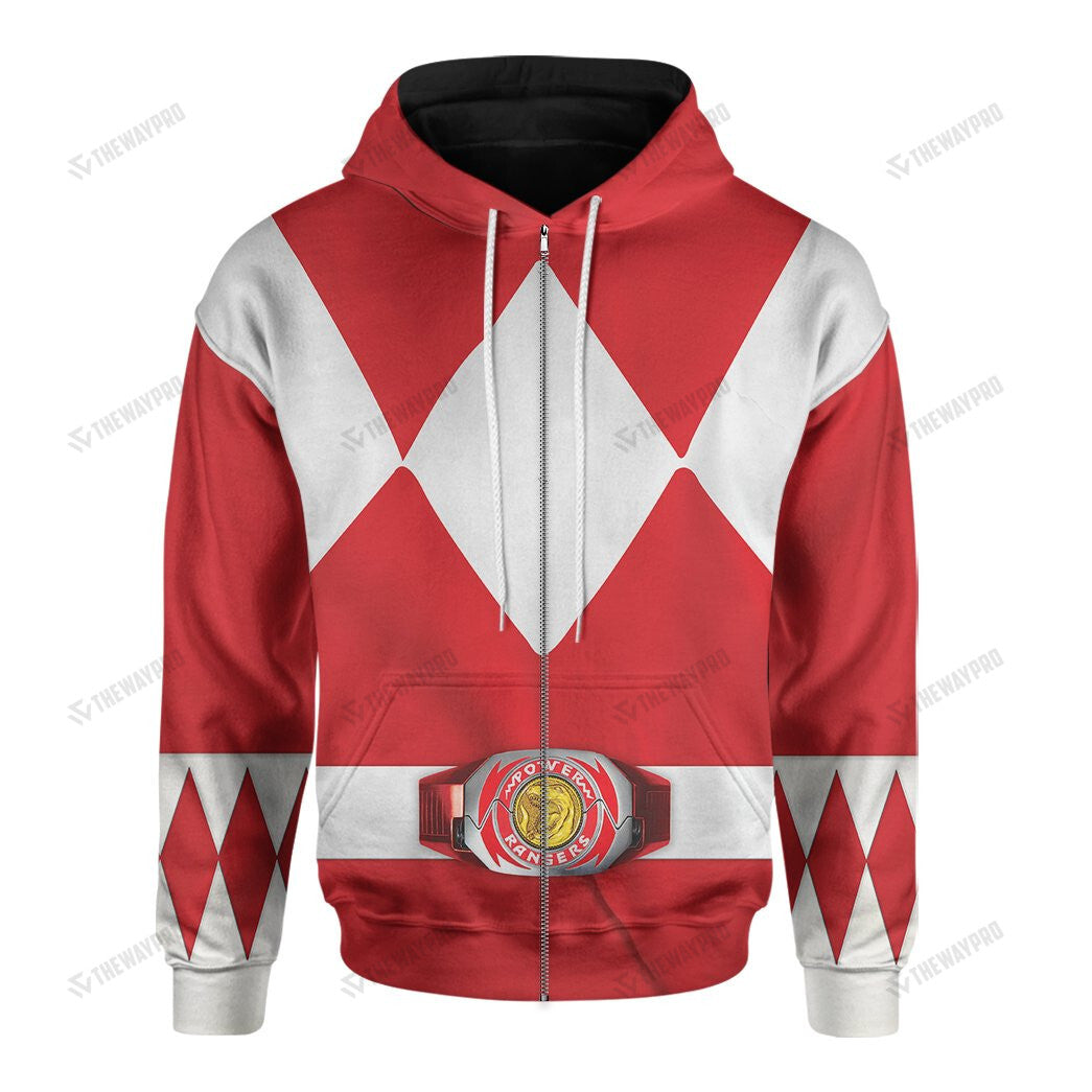 Movie Mighty Morphin Red Power Rangers Custom Hoodie