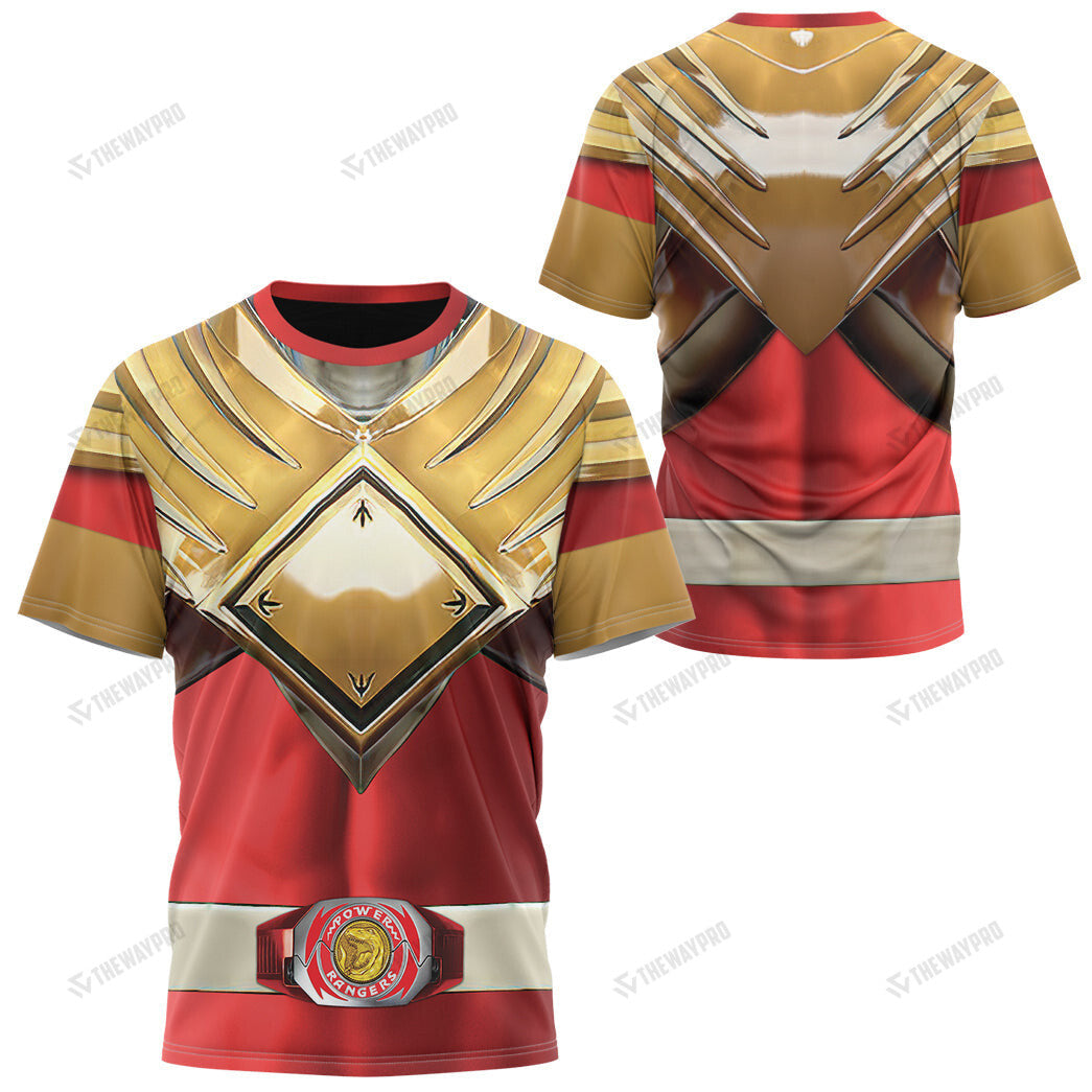 Movie Mighty Morphin Red Power Rangers Custom T-Shirt