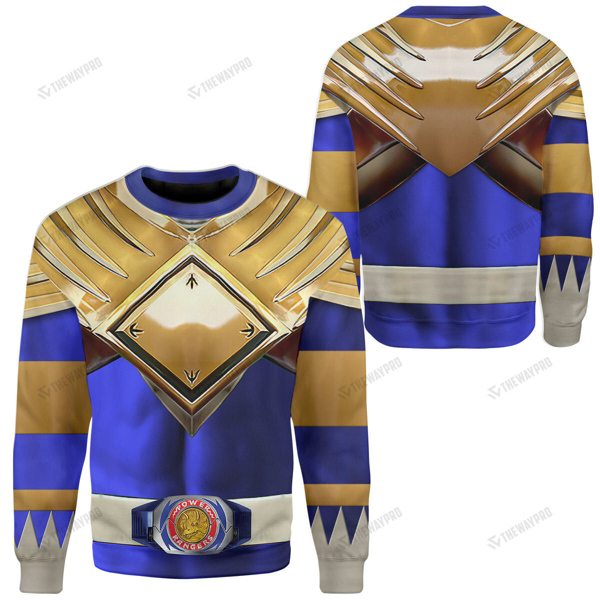 Mighty Morphin Blue Power Rangers Custom Sweatshirt Apparel