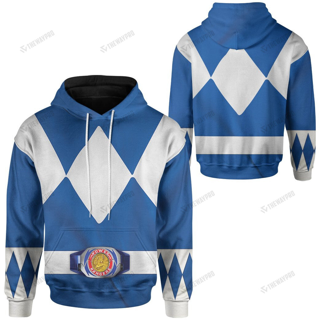 Movie Mighty Morphin Blue Power Rangers Custom Hoodie