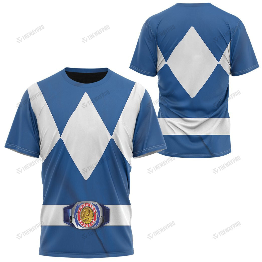 Movie Mighty Morphin Blue Power Rangers Custom T-Shirt