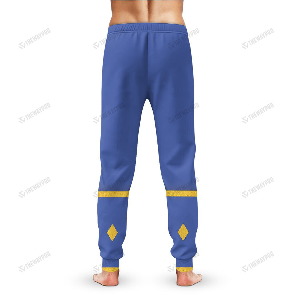 Mighty Morphin Power Ranger Ninja Rangers Blue Wolf Custom Sweatpants