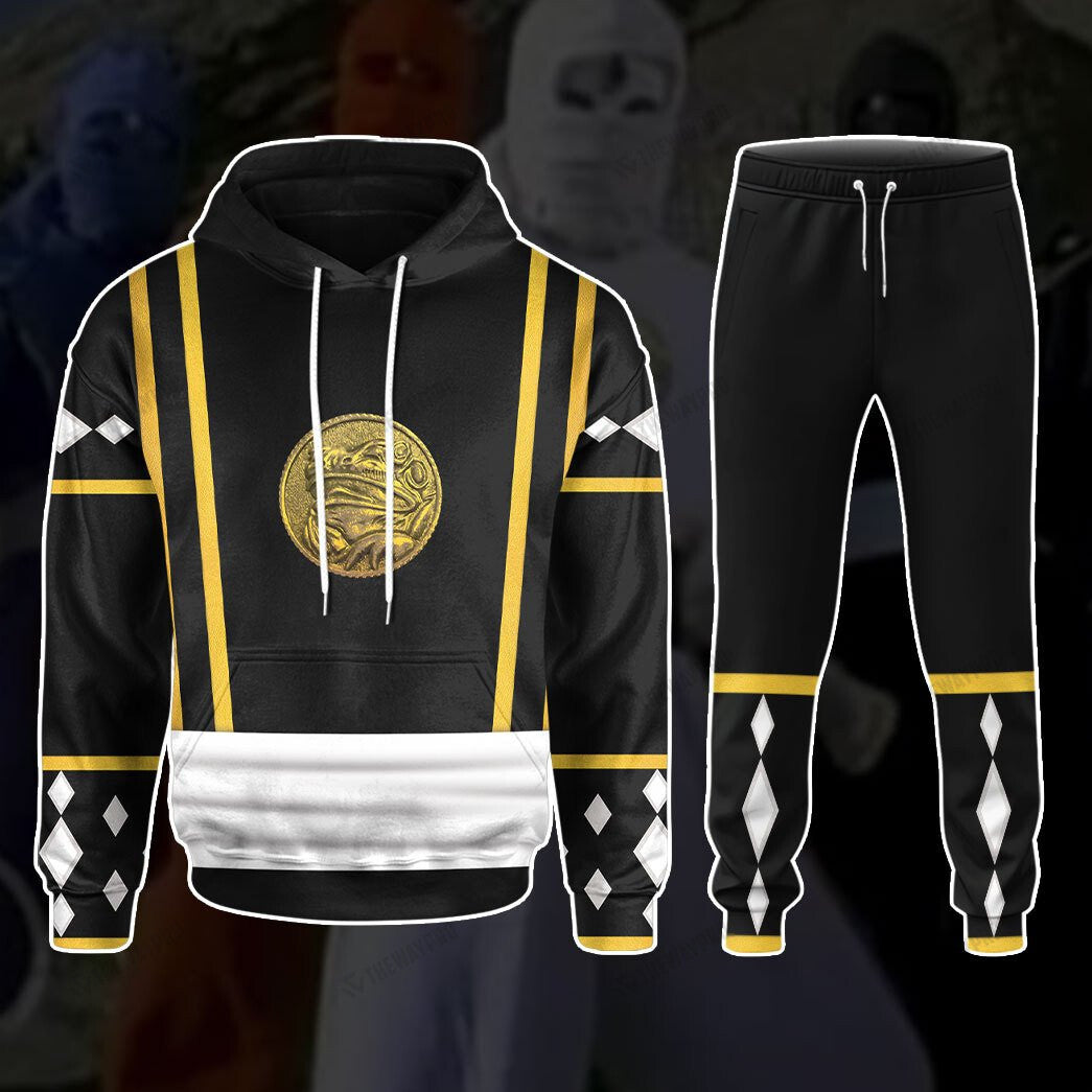 Mighty Morphin Power Ranger Ninja Rangers Black Frog Custom Sweatpants