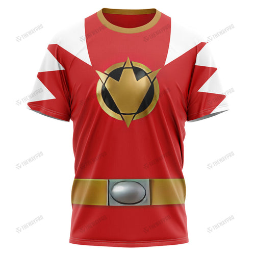 Dino Thunder Red Power Rangers Custom T-Shirt