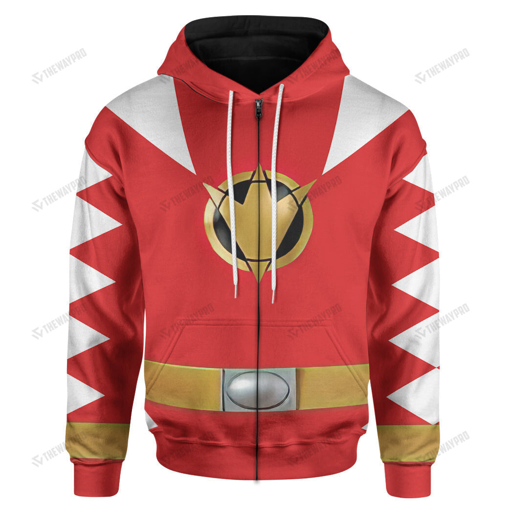 Dino Thunder Red Power Rangers Custom Hoodie