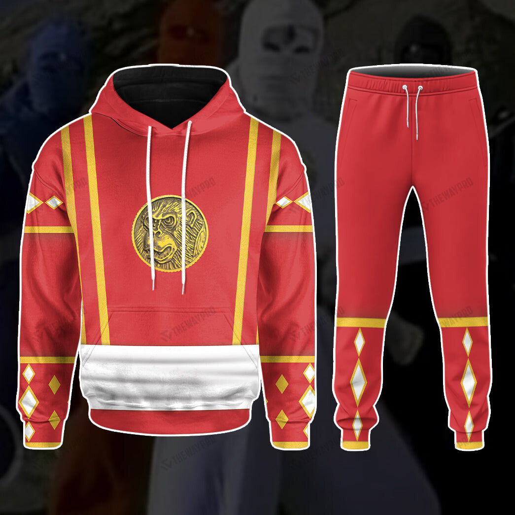 Mighty Morphin Power Ranger Ninja Rangers Red Ape Custom Sweatpants