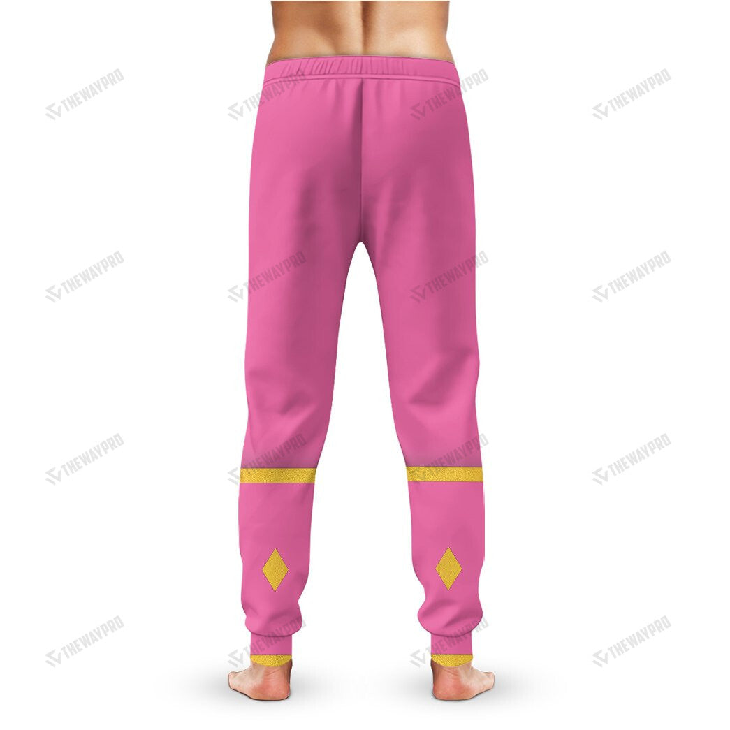 Mighty Morphin Power Ranger Ninja Rangers Pink Crane Custom Sweatpants