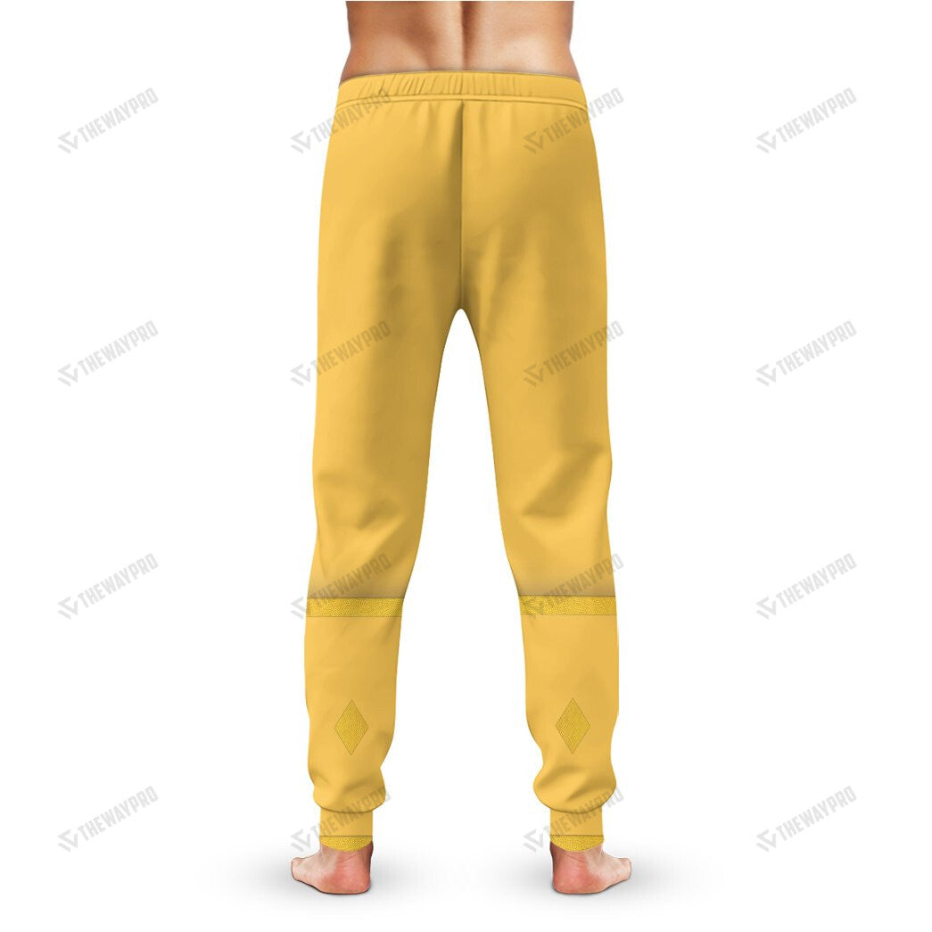 Mighty Morphin Power Ranger Ninja Rangers Yellow Bear Custom Sweatpants