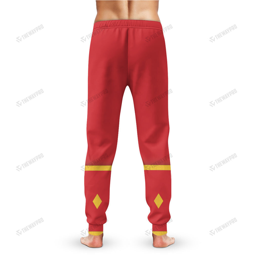 Mighty Morphin Power Ranger Ninja Rangers Red Ape Custom Sweatpants