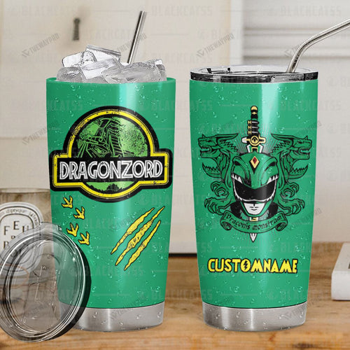 Power Rangers Mighty Morphin Dragonzord Custom Name Tumbler