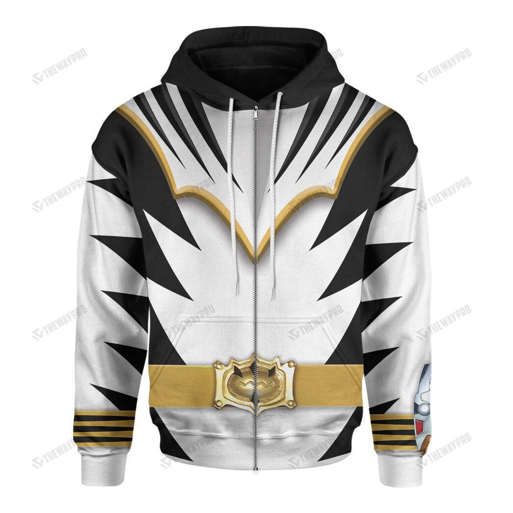 Dino Thunder White Power Rangers Custom Hoodie