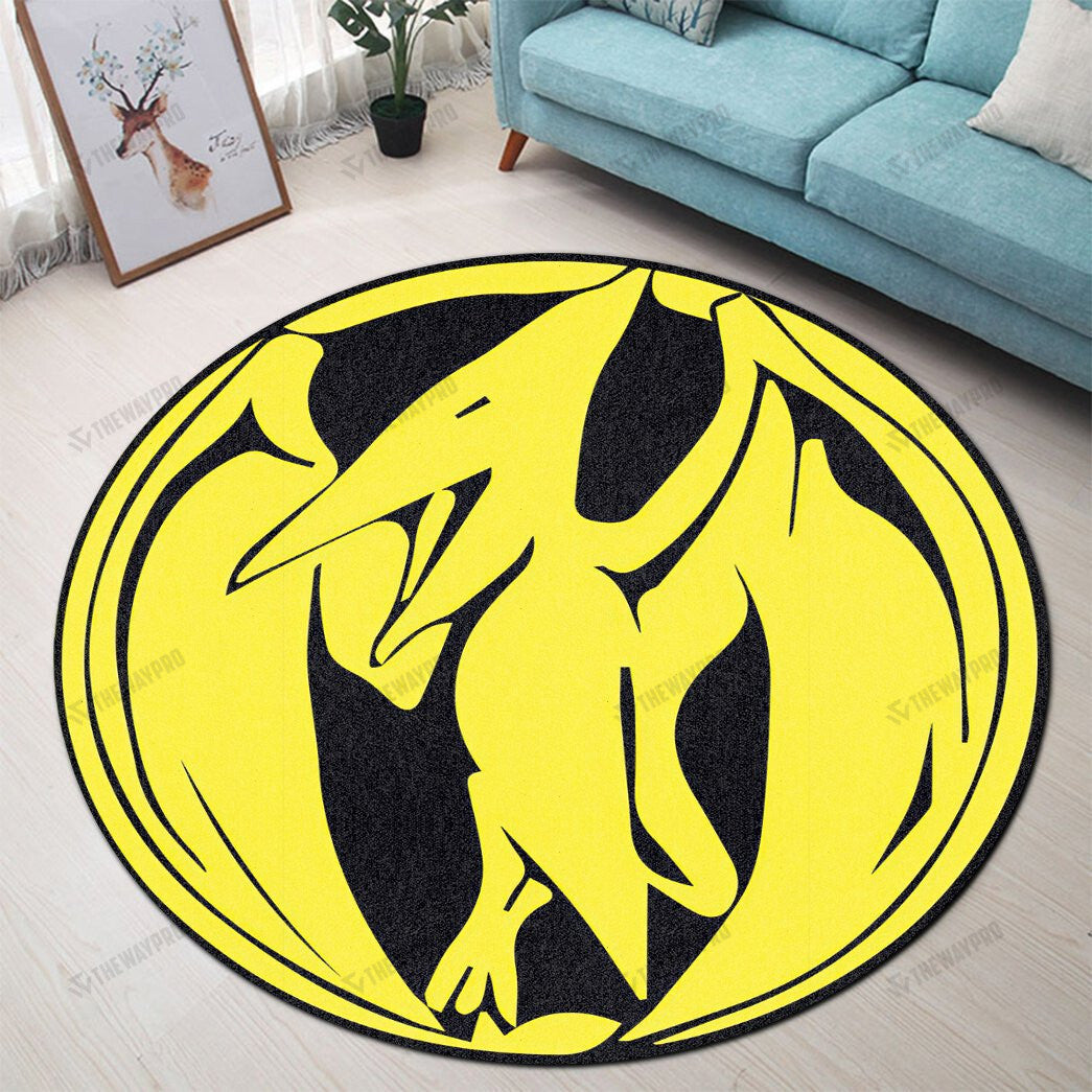 Mighty Morphin Power Rangers Pterodactyl Custom Round Carpet