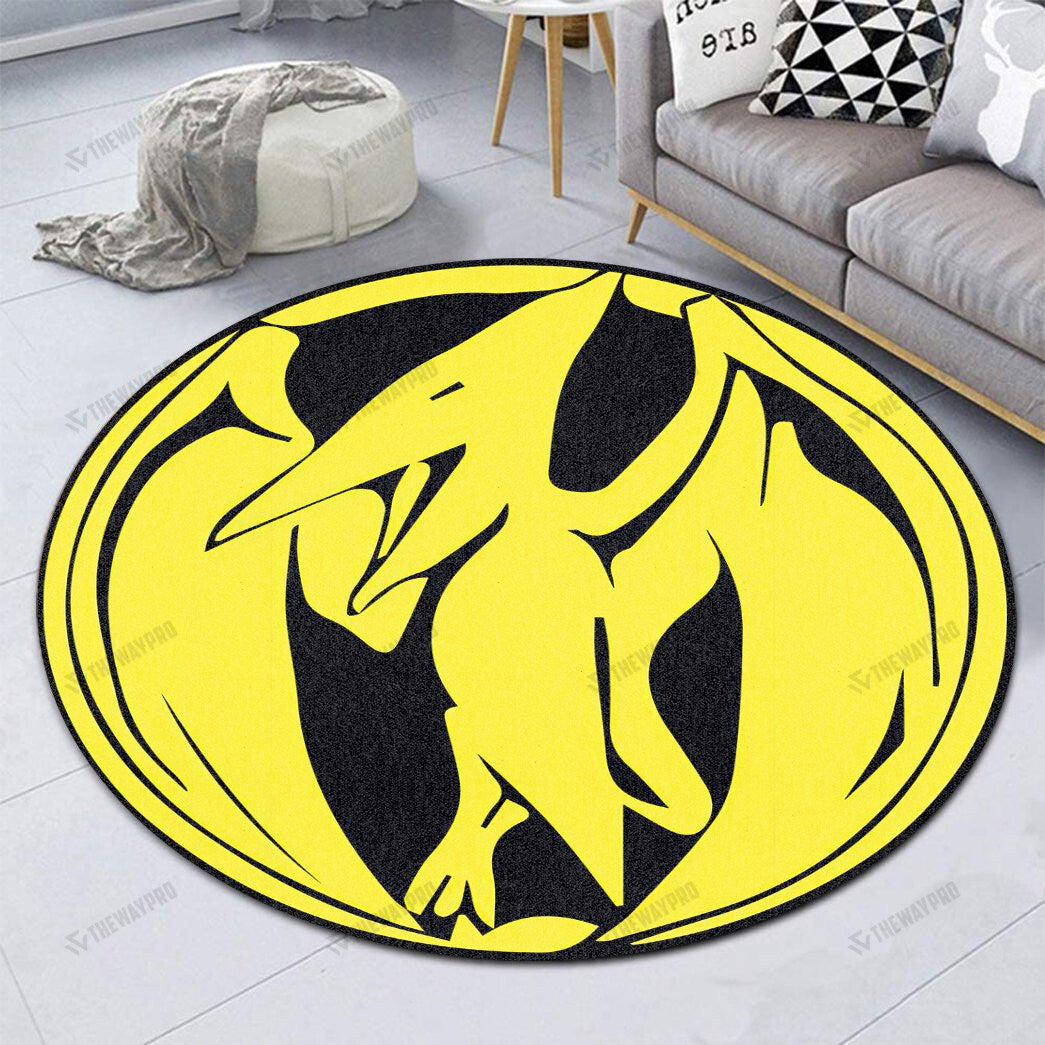 Mighty Morphin Power Rangers Pterodactyl Custom Round Carpet