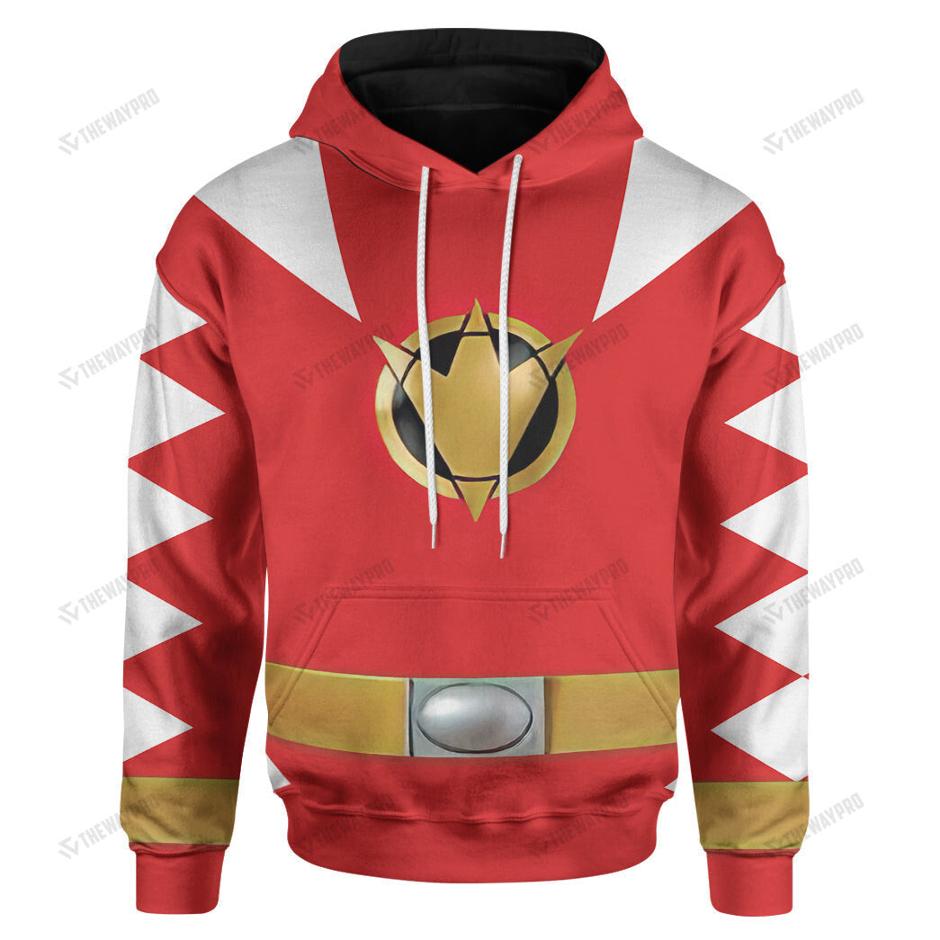 Dino Thunder Red Power Rangers Custom Hoodie