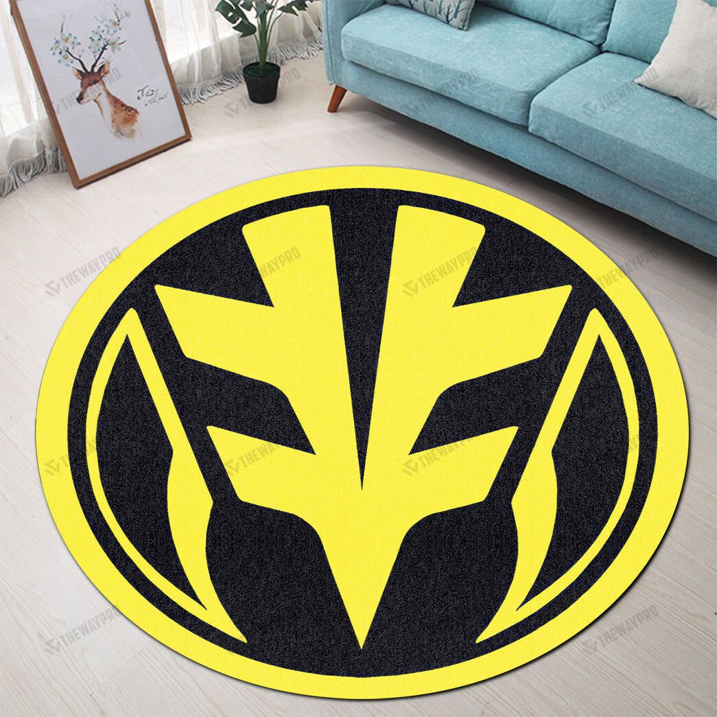 Mighty Morphin Power Rangers Tigerzord Custom Round Carpet