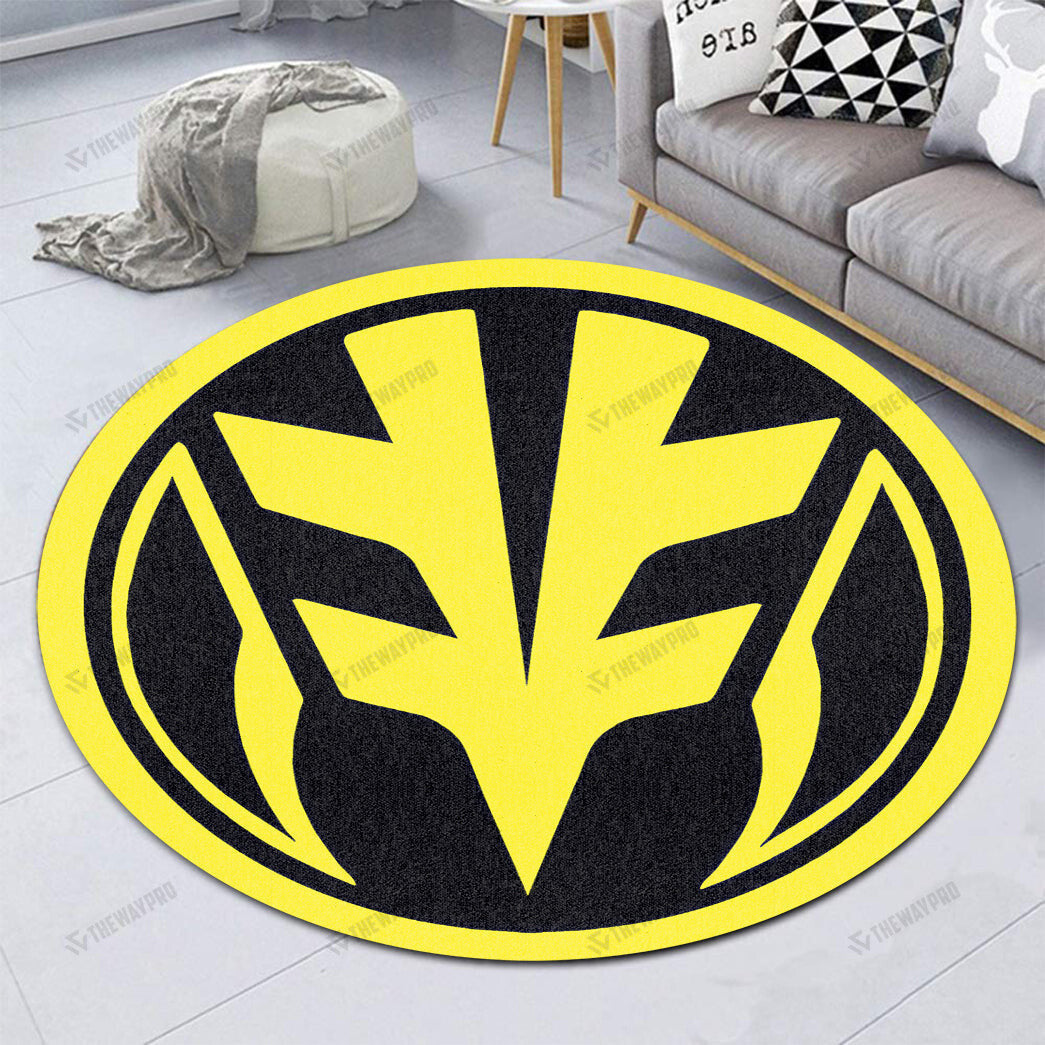 Mighty Morphin Power Rangers Tigerzord Custom Round Carpet