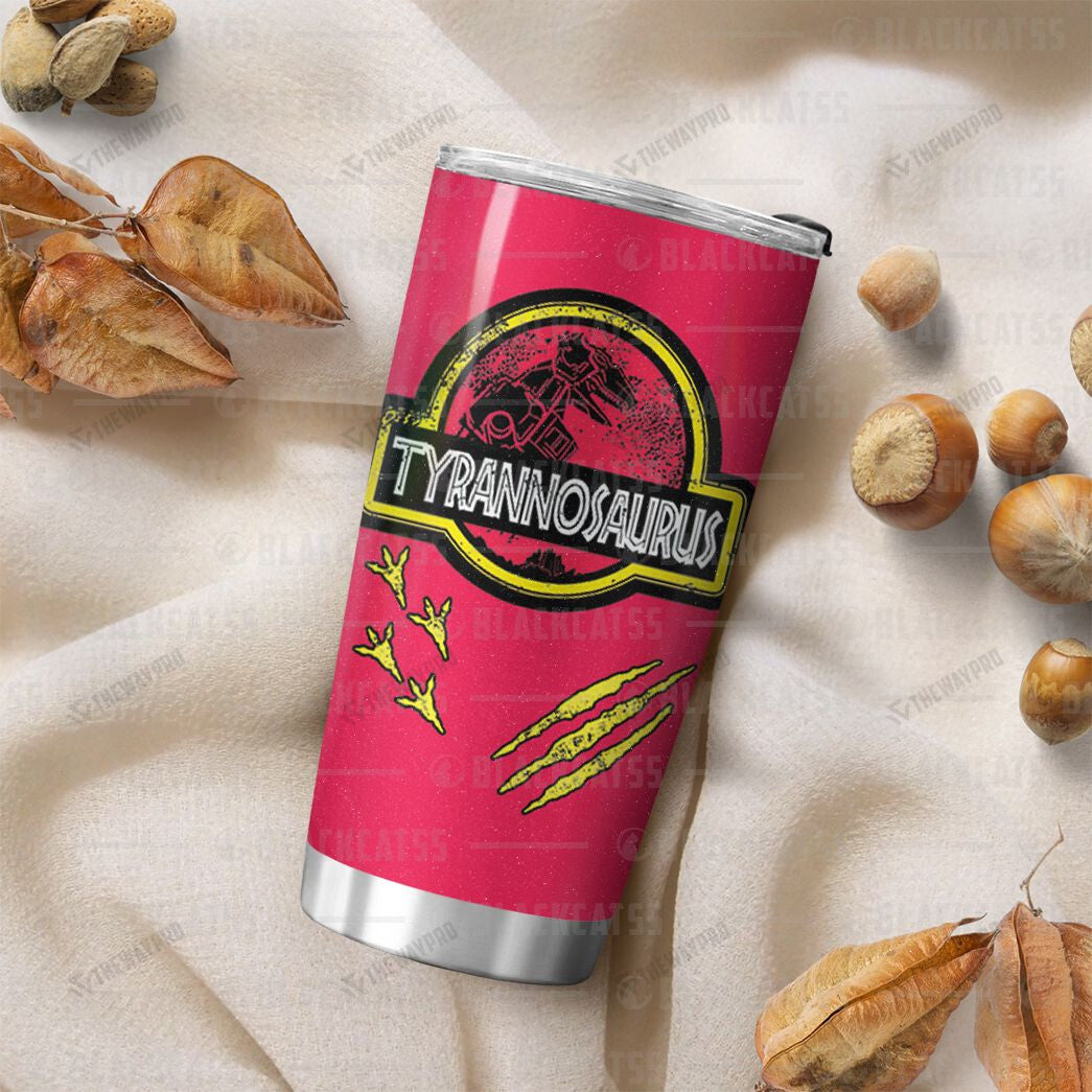 Power Rangers Mighty Morphin Tyrannosaurus Custom Name Tumbler