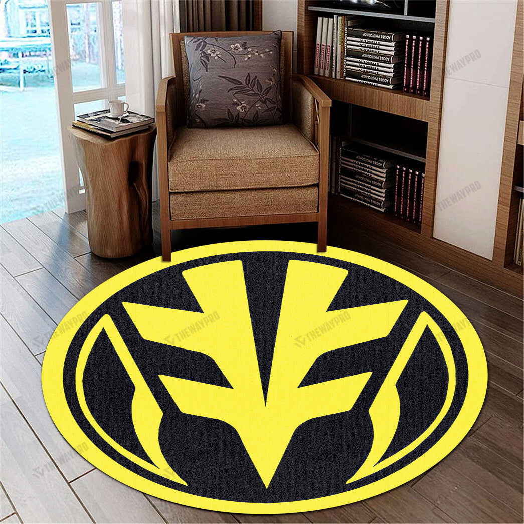 Mighty Morphin Power Rangers Tigerzord Custom Round Carpet