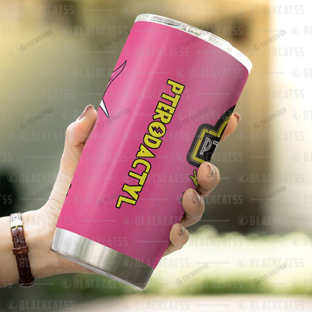 Power Rangers Mighty Morphin Pterodactyl Custom Name Tumbler