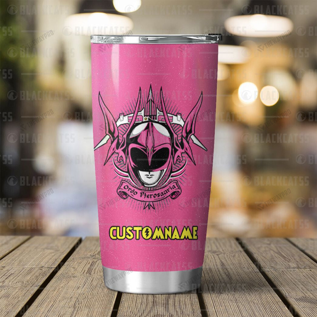 Power Rangers Mighty Morphin Pterodactyl Custom Name Tumbler