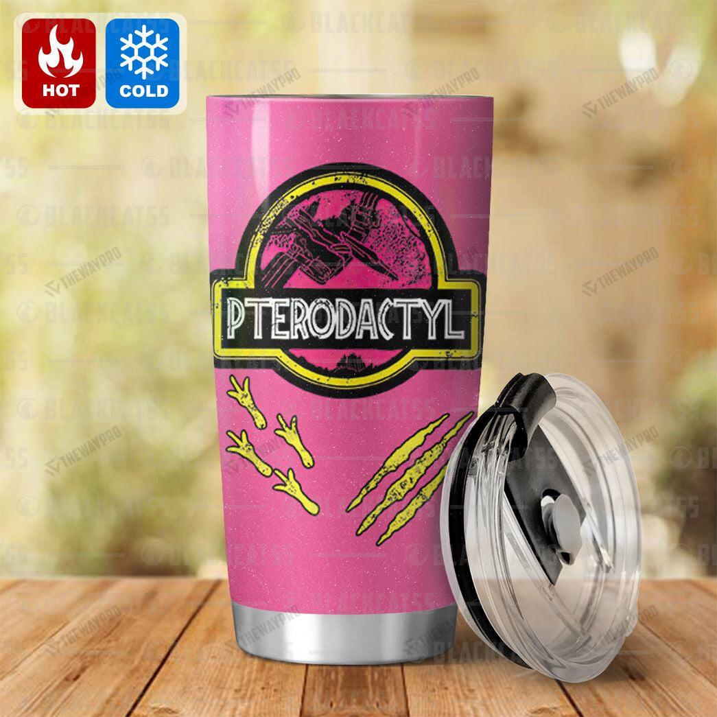 Power Rangers Mighty Morphin Pterodactyl Custom Name Tumbler