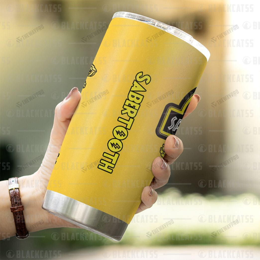 Power Rangers Mighty Morphin SaberTooth Custom Name Tumbler