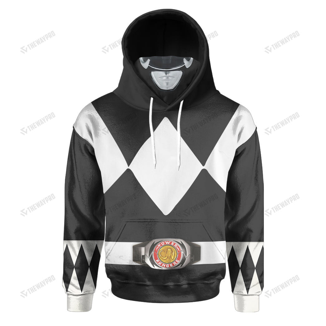 Movie Mighty Morphin Black Power Rangers Custom Snood Hoodie