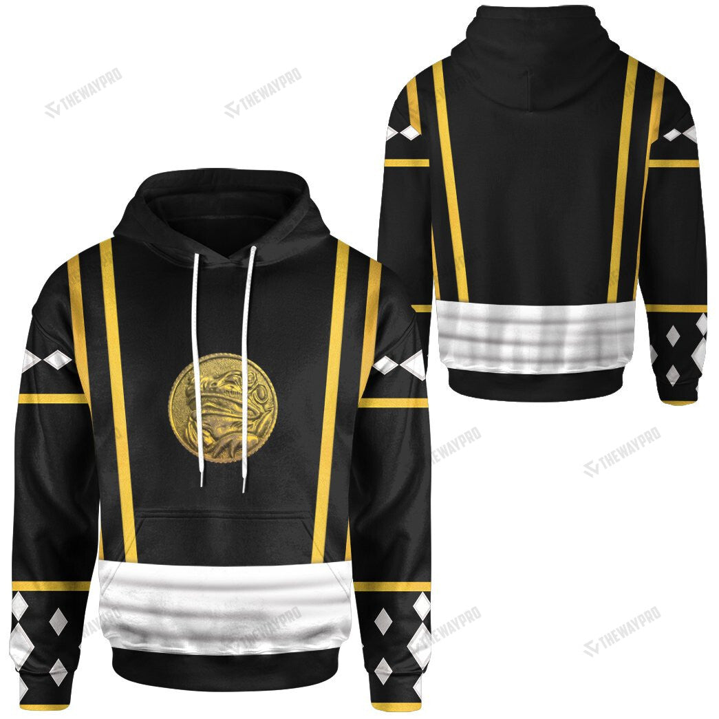 Mighty Morphin Power Ranger Ninja Rangers Black Frog Custom Hoodie