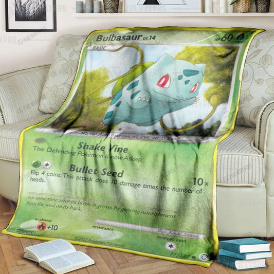 Anime Bulbasaur Secret Wonders Custom Soft Blanket