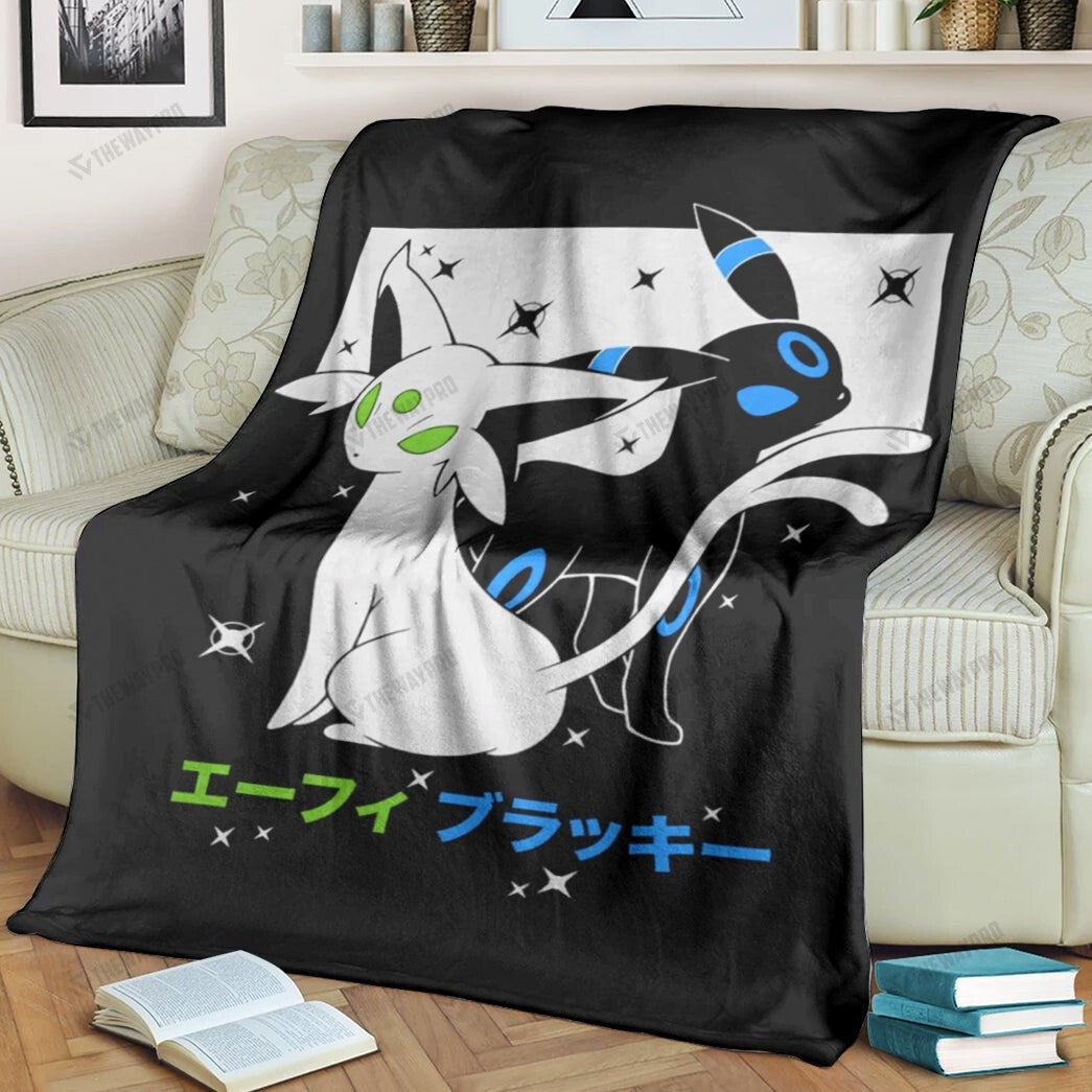 Anime Espeon Umbreon Soft Blanket