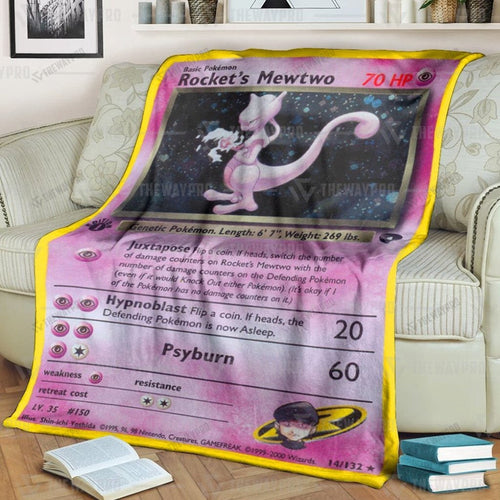 Anime Rocket's Mewtwo Custom Soft Blanket