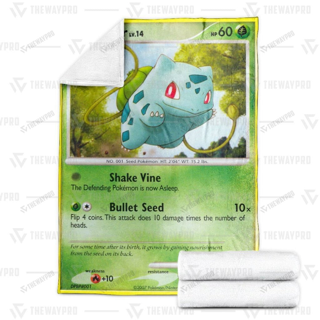 Anime Bulbasaur Secret Wonders Custom Soft Blanket
