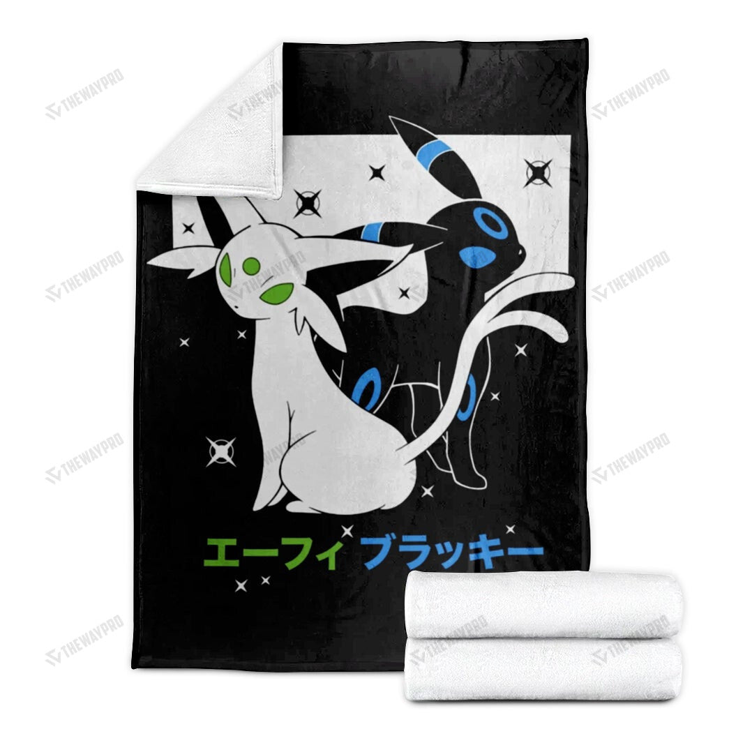 Anime Espeon Umbreon Soft Blanket