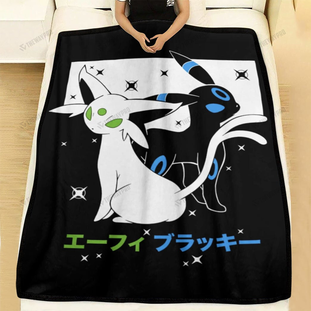 Anime Espeon Umbreon Soft Blanket