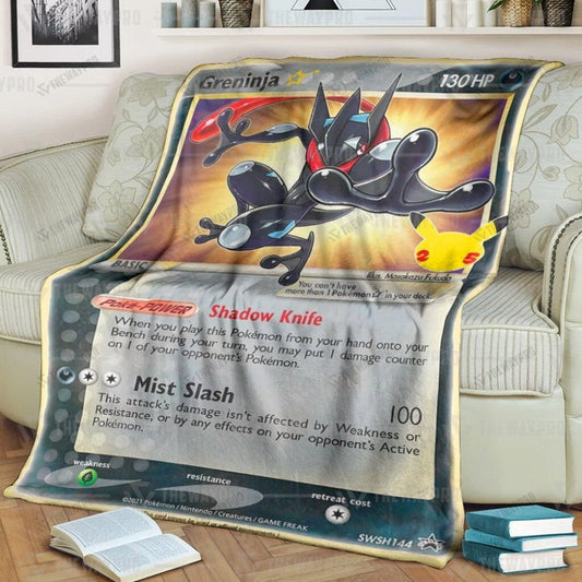 Anime Greninja Star Custom Soft Blanket