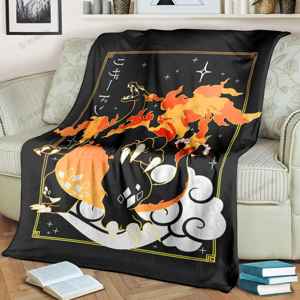 Anime Charizard VMax Soft Blanket